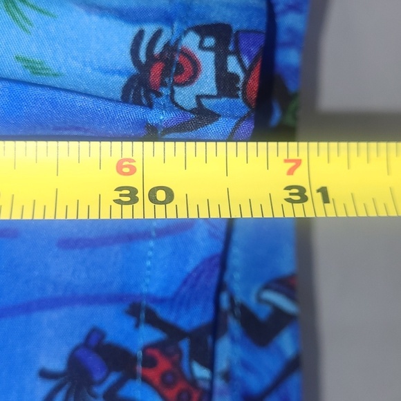 2 Piece Blue Matching Tunic & Pants Caribbean Palms & Dancers Print Resortwear - Picture 5 of 11